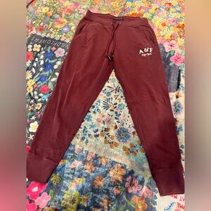 Abercrombie & Fitch Burgundy Sweatpants